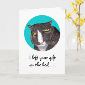 Moederdag voor kattenliefhebbers kaart (Gele Bloem)