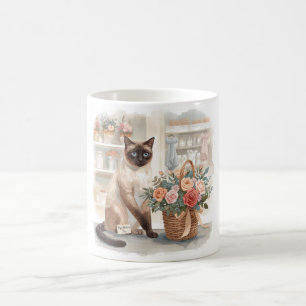 Moederdag voor kattenmoeder Siamese kat liefhebber Koffiemok