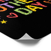 Moederdag voor kinderen Jongens Meisjes Happy Moth Poster (Hoek)