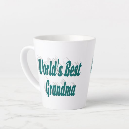 Moederdag voor kleinmagroene typografie latte mok (Linkerhoek)