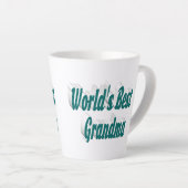 Moederdag voor kleinmagroene typografie latte mok (Rechterhoek)