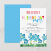 Moederdag voor kleurrijke waterverf brunch nodigt kaart (Voorkant / Achterkant)