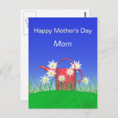 Moederdag voor mam Daisies and Watering Can Briefkaart (Voorkant / Achterkant)
