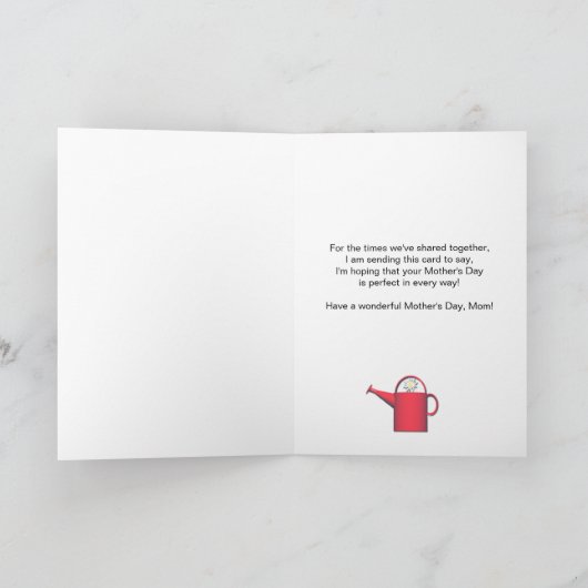 Moederdag voor mam Daisies and Watering Can Kaart (Binnen)