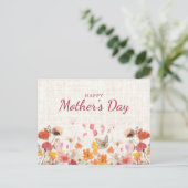 Moederdag voor mama Elegante bloementuin Feestdagenkaart (Staand voorkant)