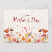 Moederdag voor mama Elegante bloementuin Feestdagenkaart (Voorkant)