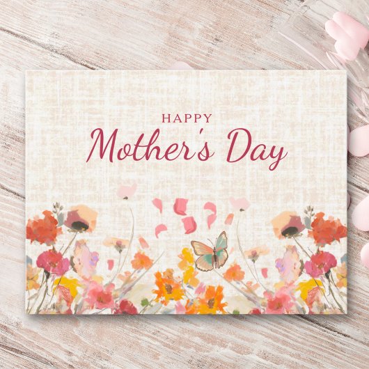 Moederdag voor mama Elegante bloementuin Feestdagenkaart