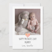 Moederdag voor mama foto feestdagenkaart (Voorkant)