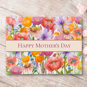 Moederdag voor mama modern bloemmotief feestdagenkaart