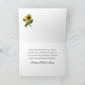 Moederdag voor mama Superb Zonnebloem Kaart (Binnen)