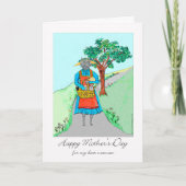 Moederdag voor Mamaw met moederkat en mandje Kaart (Voorkant)
