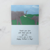 Moederdag voor moeder en baby olifant kaart (Binnen)