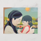 Moederdag voor moeder en kind | BRIEFKAART (Voorkant)