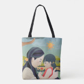 Moederdag voor moeder en kind | CANVAS TAS (Achterkant)