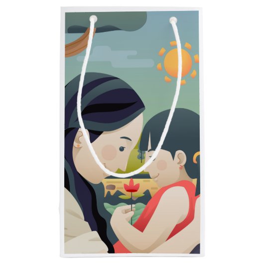 Moederdag voor moeder en kind | Gift Bag Klein Cadeauzakje (Achterkant)