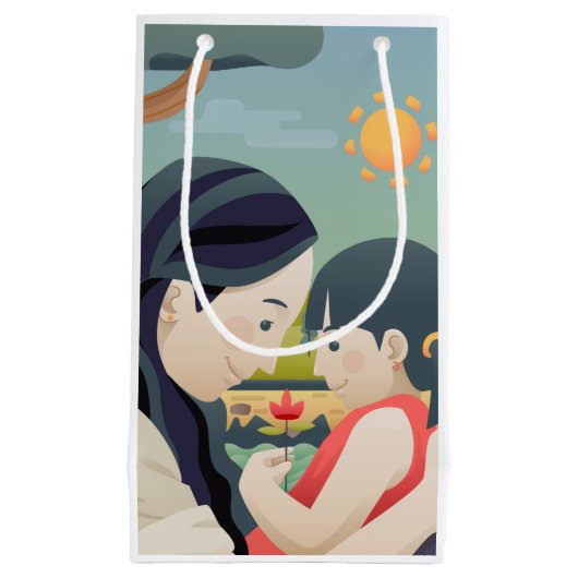 Moederdag voor moeder en kind | Gift Bag Klein Cadeauzakje (Voorkant)