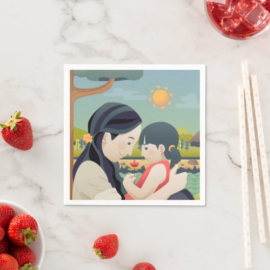 Moederdag voor moeder en kind | Napkin Servet (Insitu)