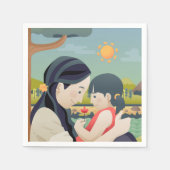 Moederdag voor moeder en kind | Napkin Servet (Voorkant)
