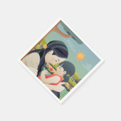 Moederdag voor moeder en kind | Napkin Servet (Hoek)