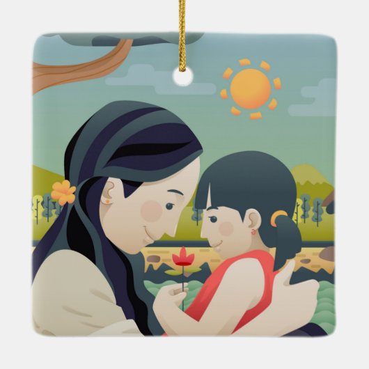 Moederdag voor moeder en kind | ORNAMENT (Achterkant)