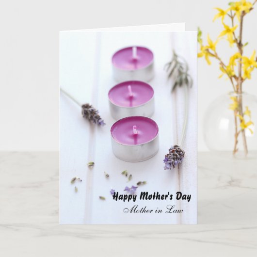 Moederdag voor moeder in de wet kaart (Gele Bloem)