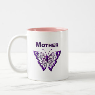 Moederdag voor moeder, mama tweekleurige koffiemok