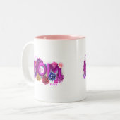Moederdag voor moeder, mama tweekleurige koffiemok (Voorkant links)