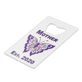 Moederdag voor moeder "Oost 2020" Creditkaart Flessenopener (Achterkant Gekanteld)