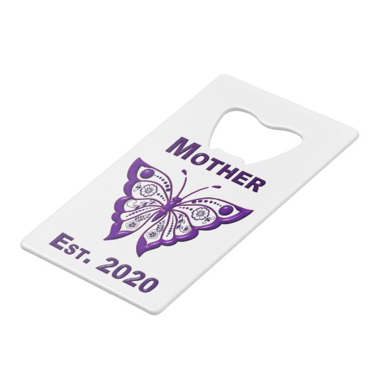 Moederdag voor moeder "Oost 2020" Creditkaart Flessenopener (Achterkant Gekanteld)