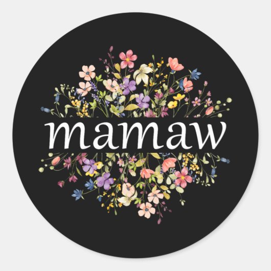 Moederdag Voor Moeder Wildflower Bloemen Vrouwen#3 Ronde Sticker (Voorkant)