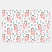 Moederdag voor Nieuwe Baby Momma 3 Inpakpapier Vel (Voorkant)