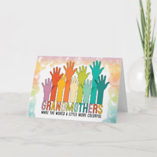 Moederdag voor oma Colorful Hands Feestdagen Kaart