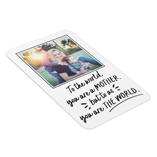 Moederdag voor ons U bent de wereldfoto Magneet (Rechterzijde)