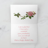 Moederdag voor overgrootmoeder,  Roos Kaart (Binnen)