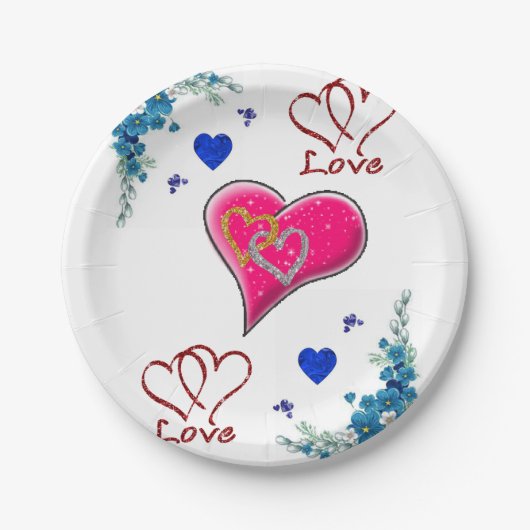 Moederdag voor papieren borden papieren bordje (Voorkant)