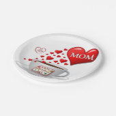 Moederdag voor papieren borden papieren bordje (Gekanteld)