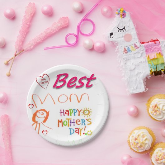 Moederdag voor papieren borden papieren bordje (Feest)