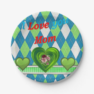 Moederdag voor papieren borden papieren bordje