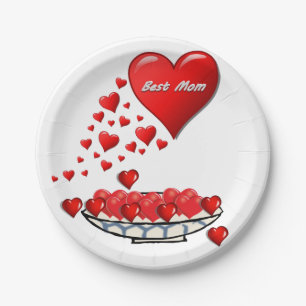 Moederdag voor papieren borden papieren bordje