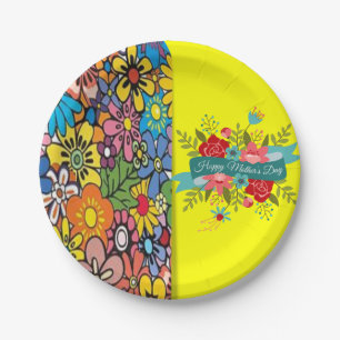 Moederdag voor papieren borden papieren bordje