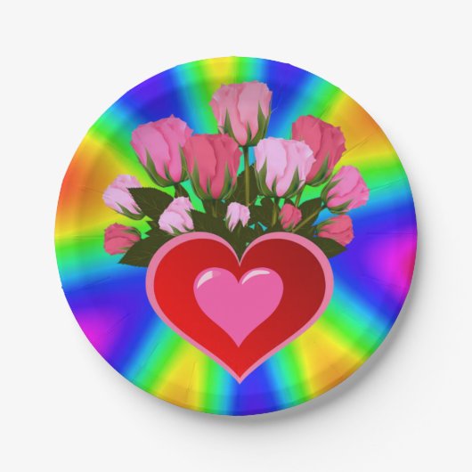 Moederdag voor papieren borden papieren bordje (Voorkant)