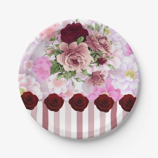 Moederdag voor papieren borden papieren bordje (Voorkant)