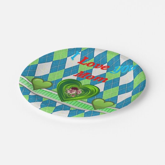 Moederdag voor papieren borden papieren bordje (Gekanteld)