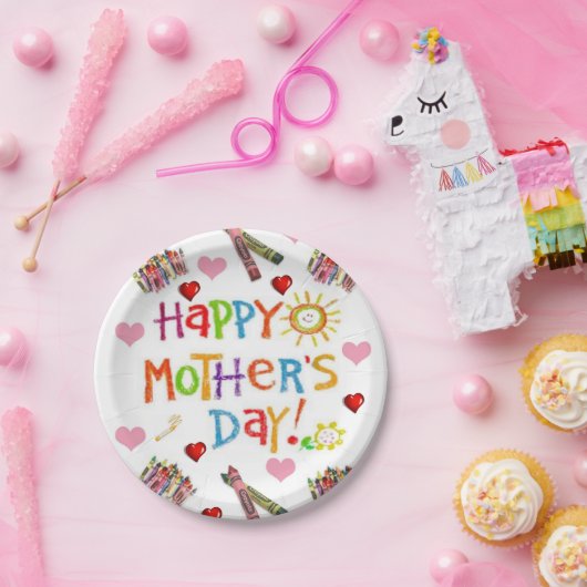 Moederdag voor papieren borden papieren bordje (Feest)