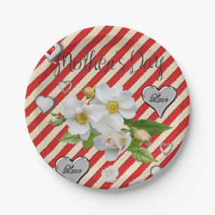 Moederdag voor papieren borden papieren bordje