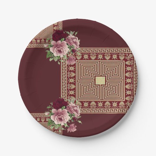 Moederdag voor papieren borden papieren bordje (Voorkant)