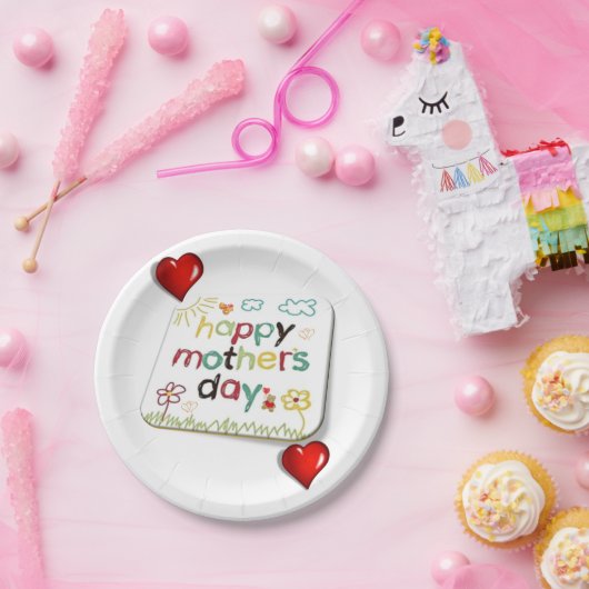 Moederdag voor papieren borden papieren bordje (Feest)