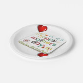 Moederdag voor papieren borden papieren bordje (Gekanteld)