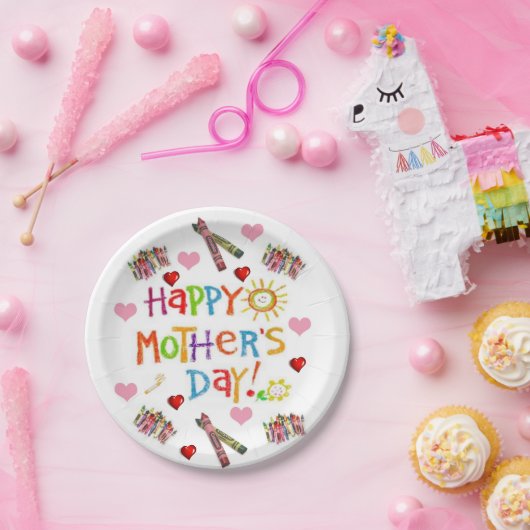 Moederdag voor papieren borden papieren bordje (Feest)