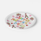 Moederdag voor papieren borden papieren bordje (Gekanteld)